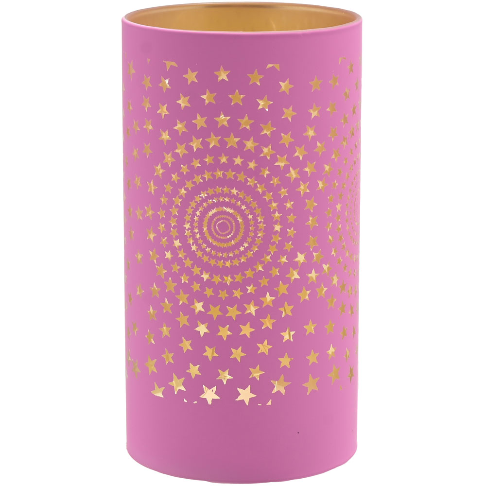 The Christmas Gift Co Pink Starburst LED Light Tube Image 2