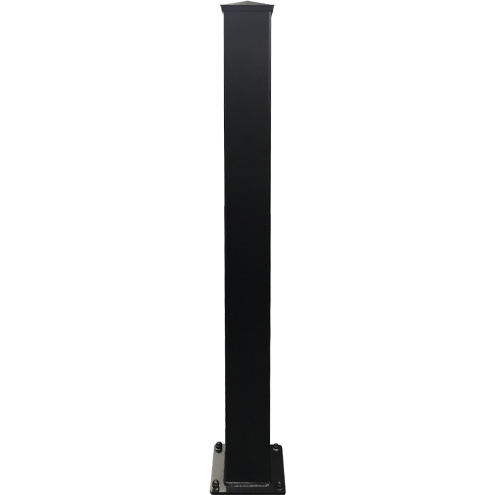 Readymade Gates Black Aluminium Flanged Gate Post and Cap 100 x 100 x 3000mm Image 2