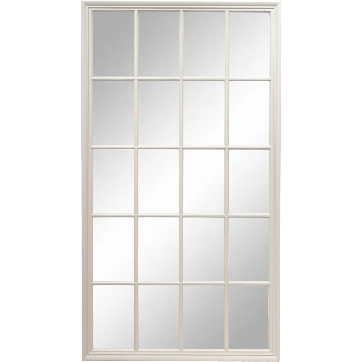 Georgian Window Style Lean to Mirror White Image 1