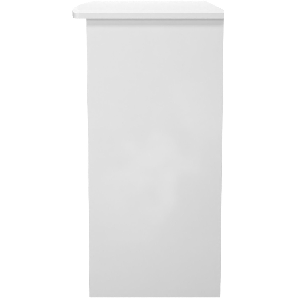 Crowndale Camden 3 Drawer Kobe Pink and White Vanity Dressing Table Ready Assembled Image 4