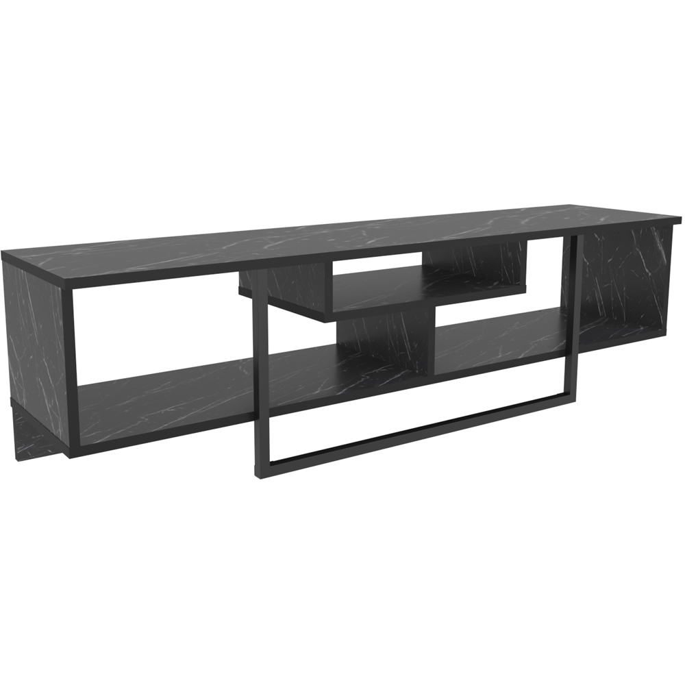 Decorotika Asal 3 Shelf Bendire and Black Modern TV Unit Image 2