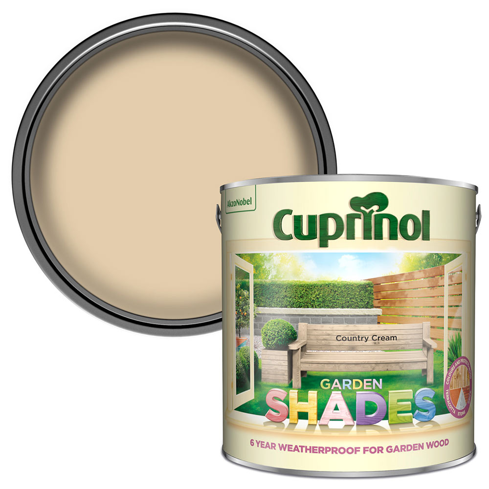 Cuprinol Garden Shades Country Cream Exterior Paint 2.5L Image 1
