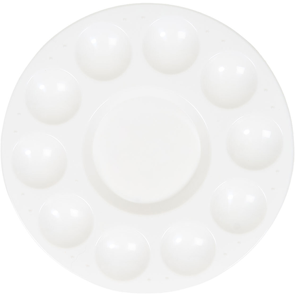 Pack of 15 Round Paint Palettes White Image 3