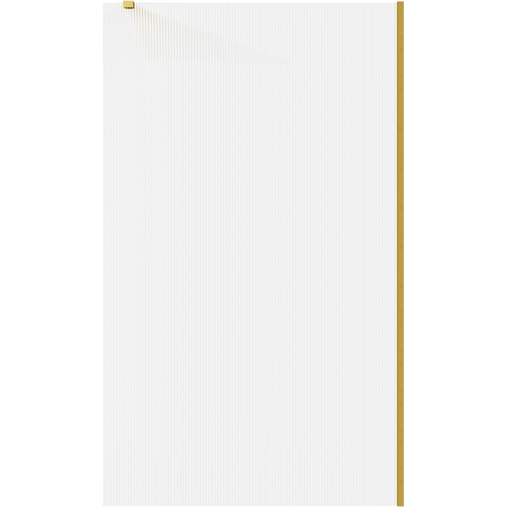 Bathstore Nero Fluted Glass Wetroom Shower Panel with Brushed Brass Profile and Front Arm 1000mm Image 4