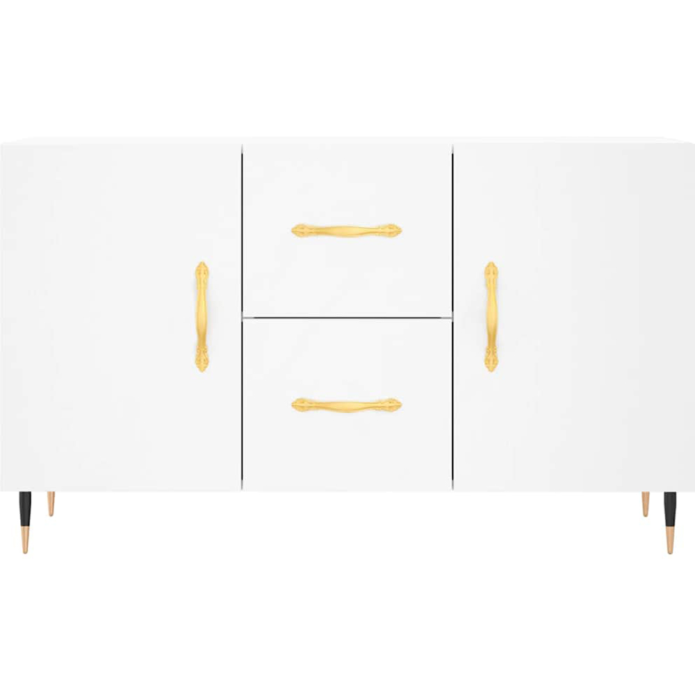 vidaXL 2 Door 2 Drawer White Sideboard Image 4