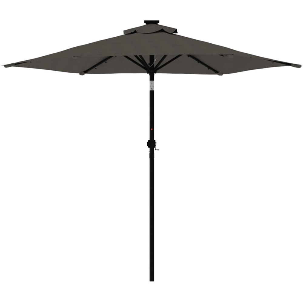 vidaXL Anthracite LED Light Garden Parasol with Steel Pole 2.25m Image 4