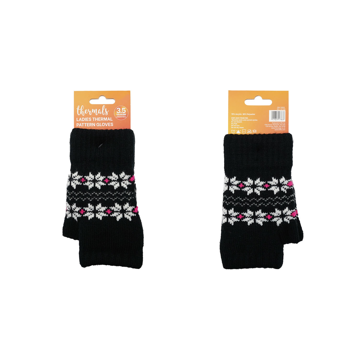 Ladies Thermal Pattern Gloves - Multicolour Image 6