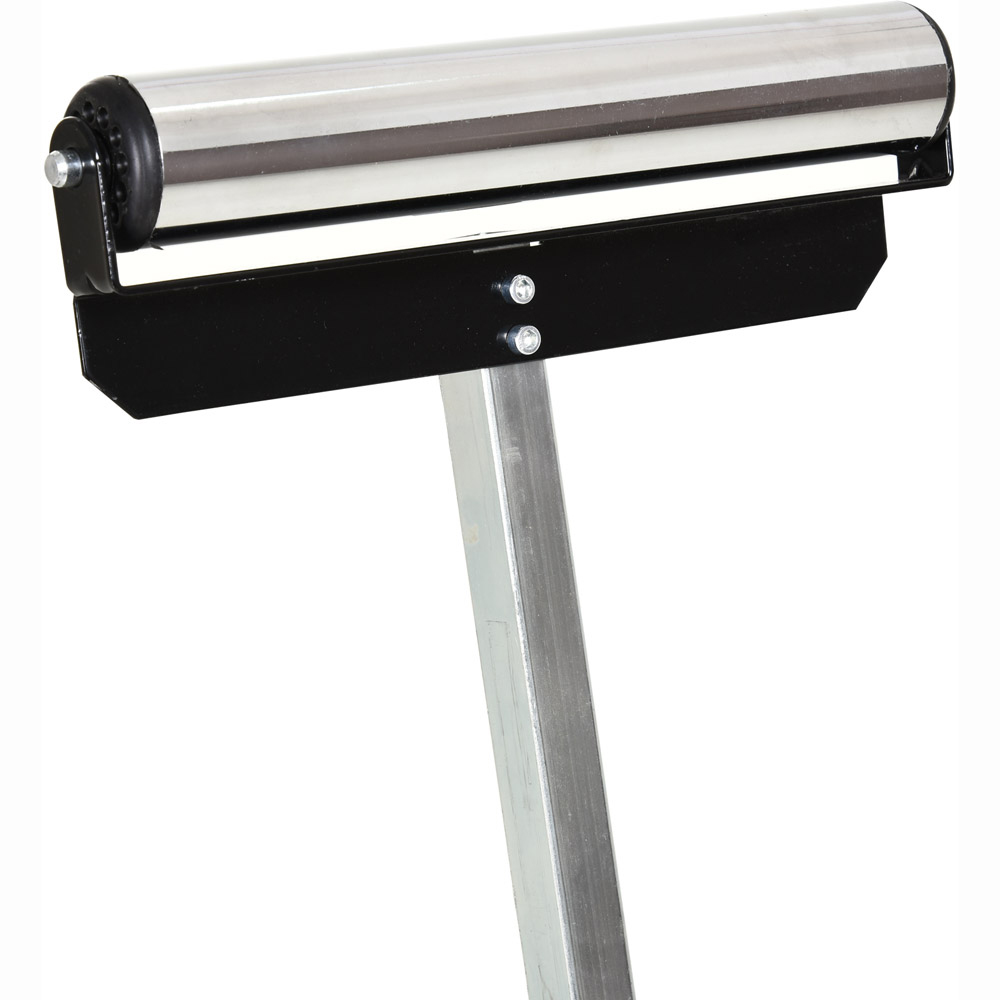 HomCom Black Folding Roller Stand Support Image 4