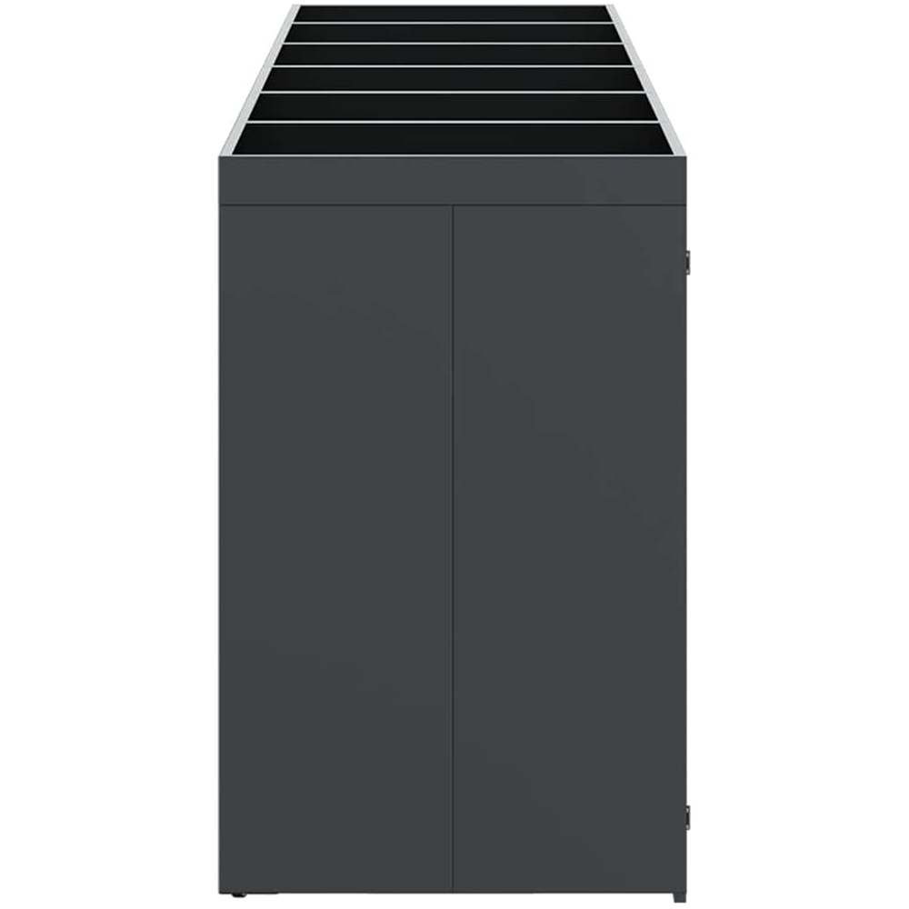 vidaXL Anthracite 6 Wheelie Bin Storage Shed with HDPE Door and Planter Roof Image 5