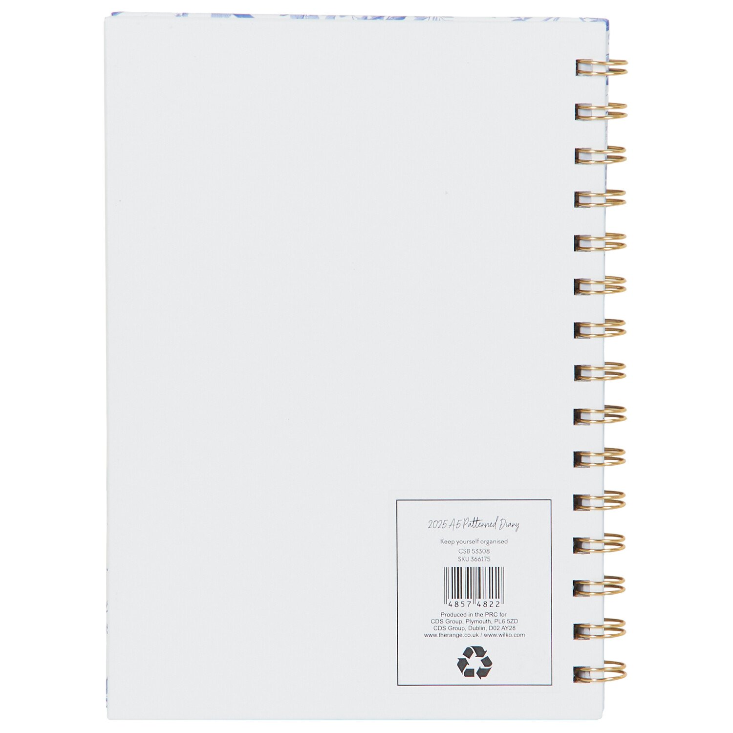 2025 Patterned Diary A5 - Blue Image 2