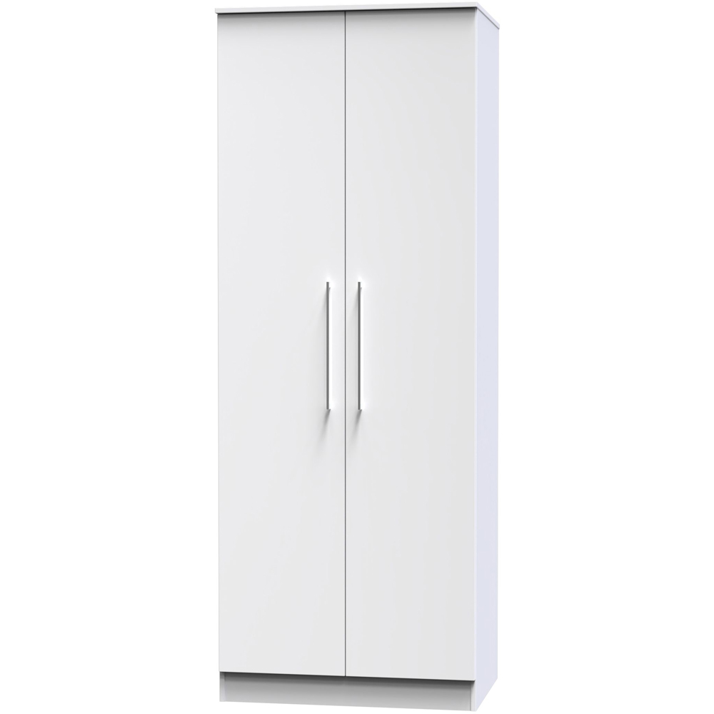 Crowndale Worcester 2 Door White Wardrobe Ready Assembled Image 2