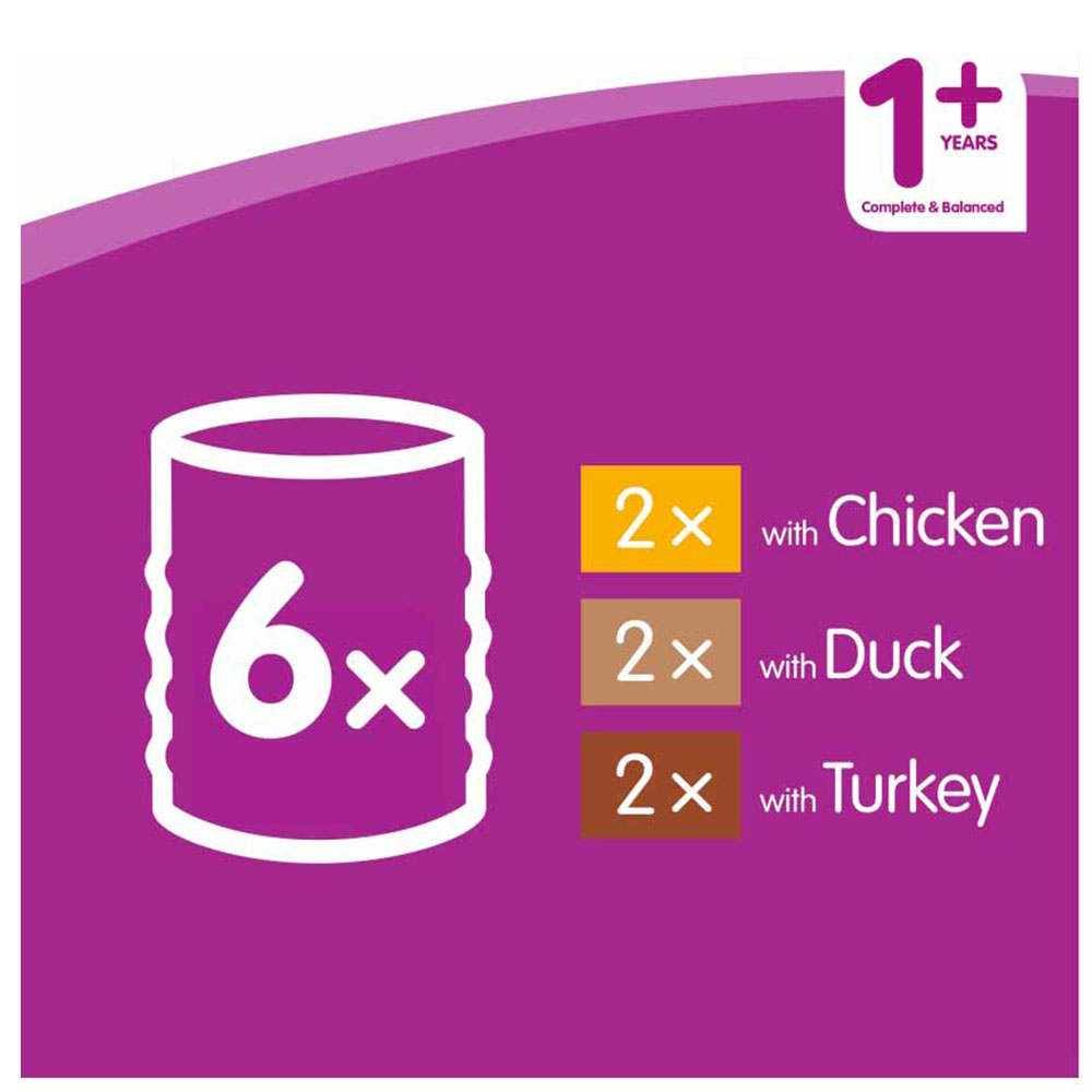 Whiskas Tinned Cat Food Poultry Selection in Jelly 6 x 390g Image 5