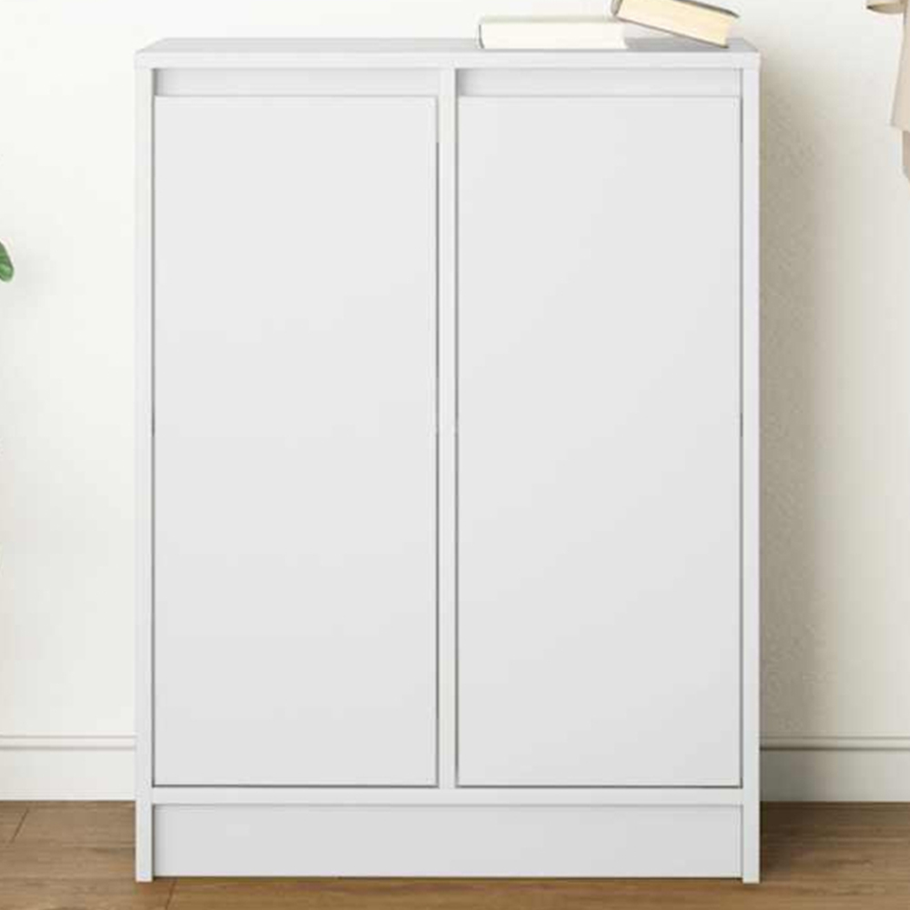 vidaXL 2 Door White Sideboard Image 1