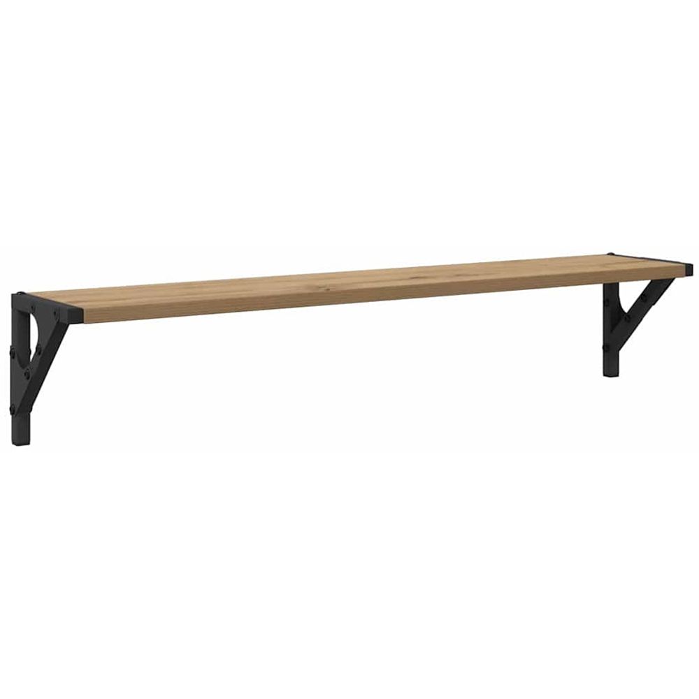 vidaXL 80 x 15cm Artisan Oak Wall Shelf Set of 2 Image 4