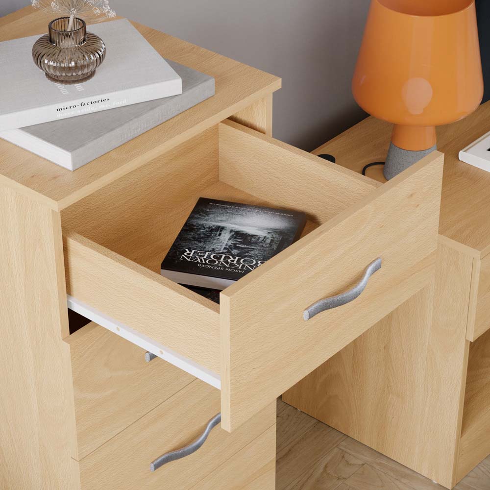 VIDA DESIGNS Riano 5 Drawer Pine Narrow Chest of Drawers Image 5
