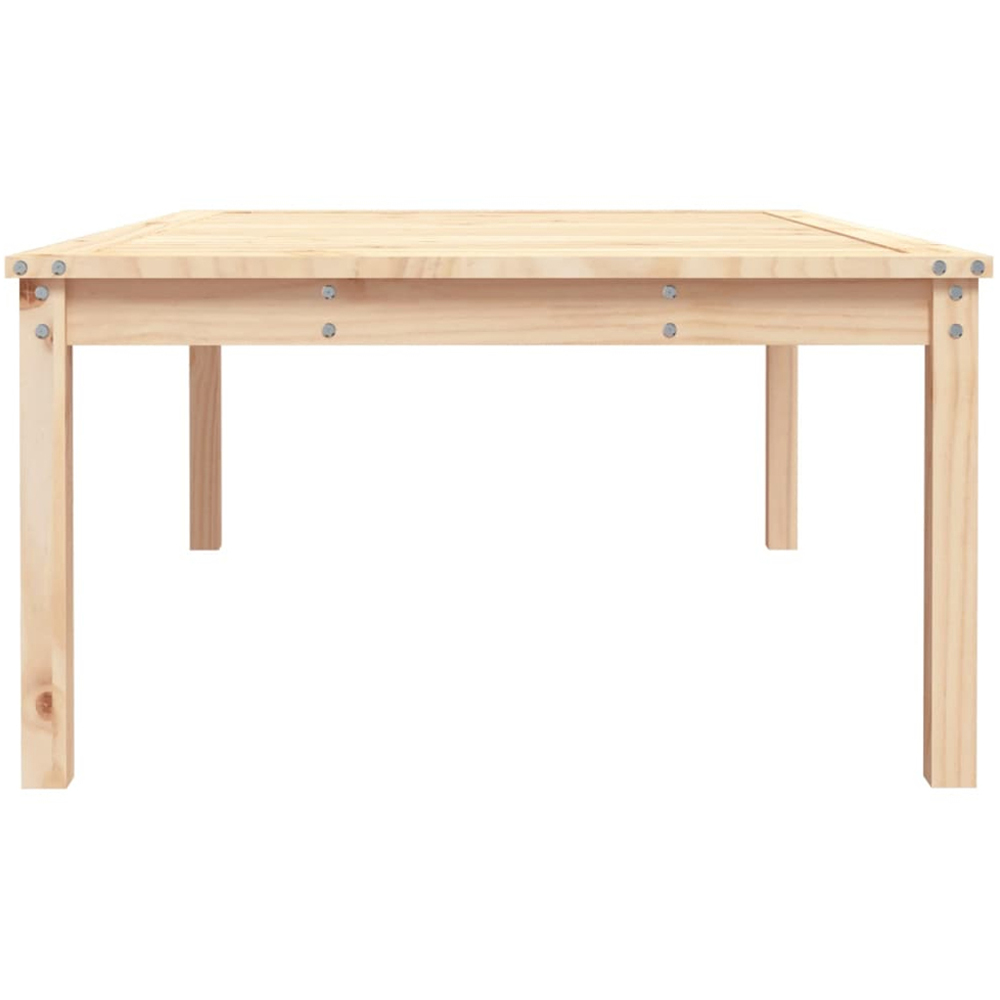 vidaXL Natural Solid Pine Wood Slatted Garden Table 121 x 82.5cm Image 4