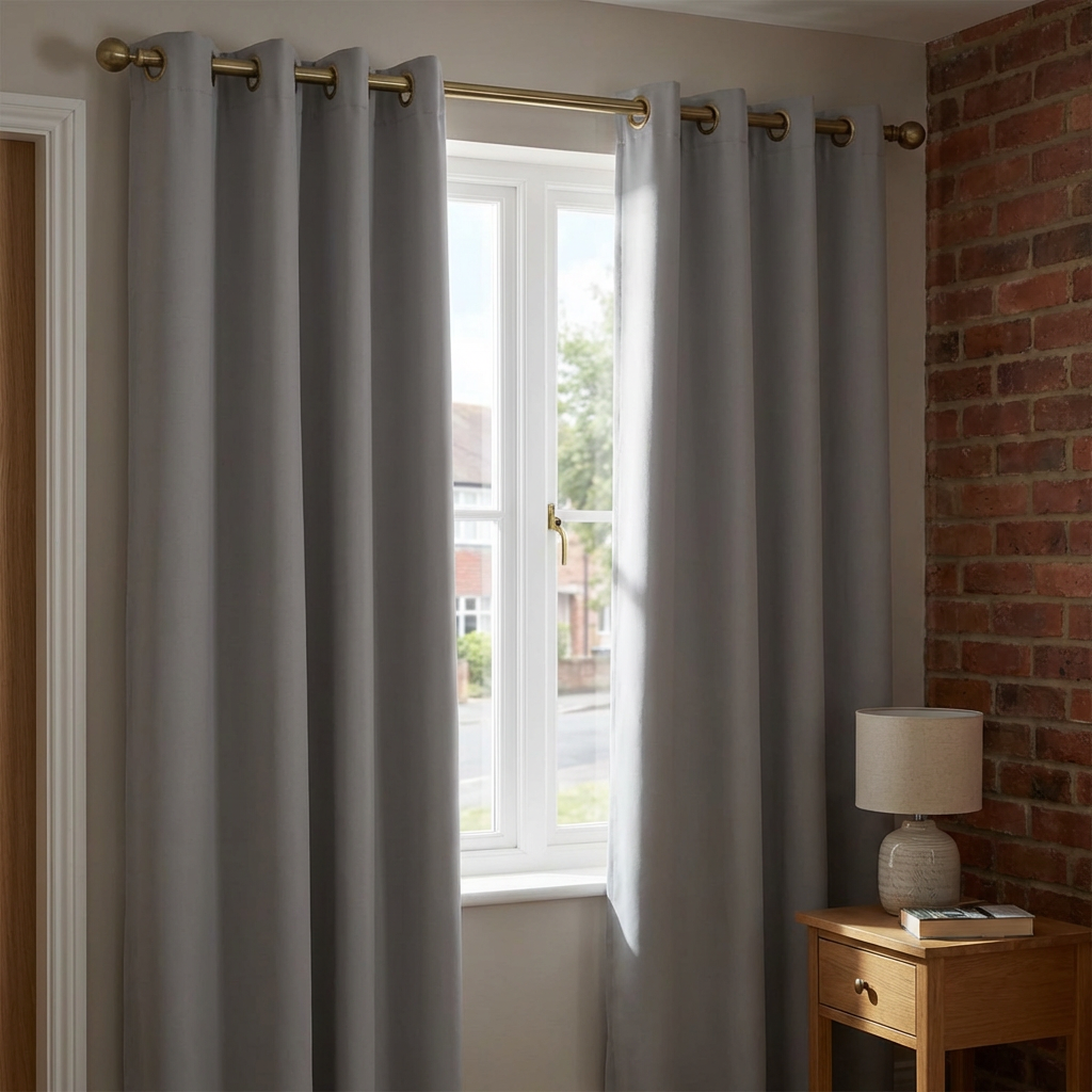 My Home Blackout Lining Eyelet Curtains 229 x 224cm Image 3