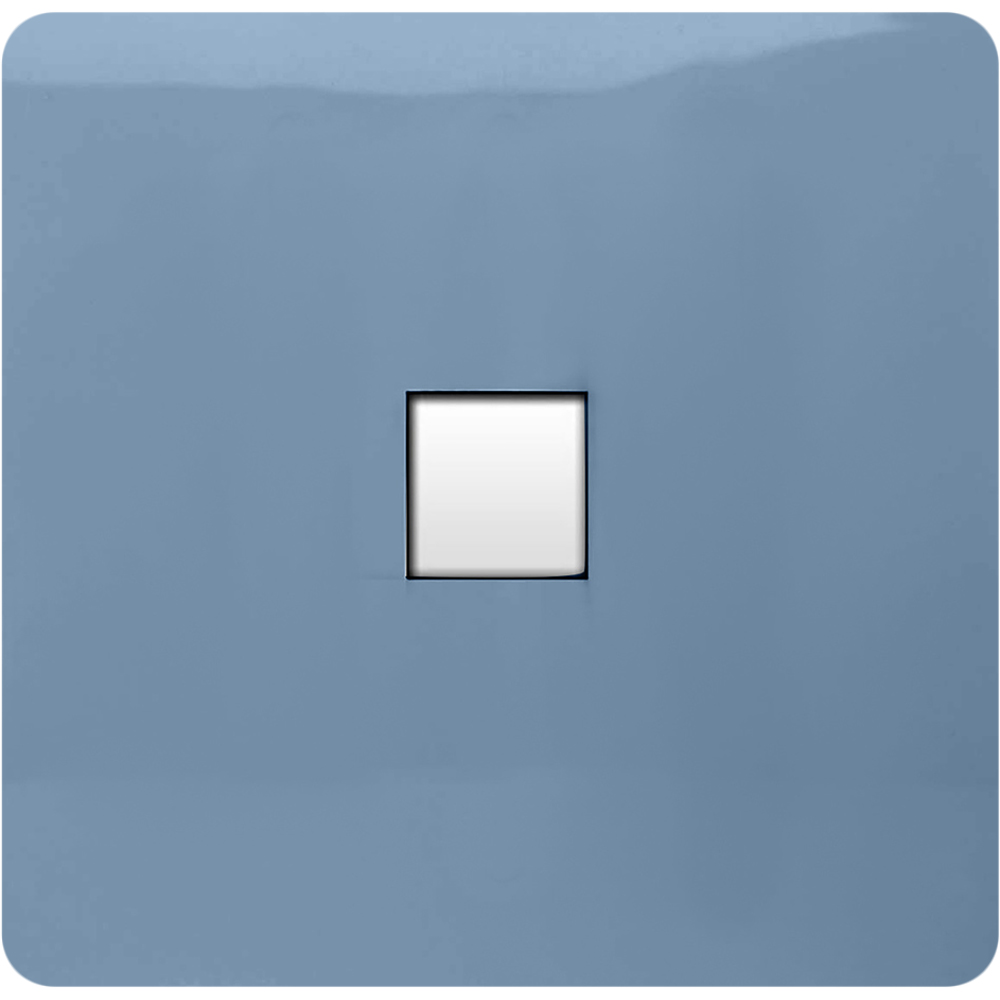 Trendi Switch 1 Gang RJ45 Cat 5e Sky Blue PC Ethernet Socket Image 1