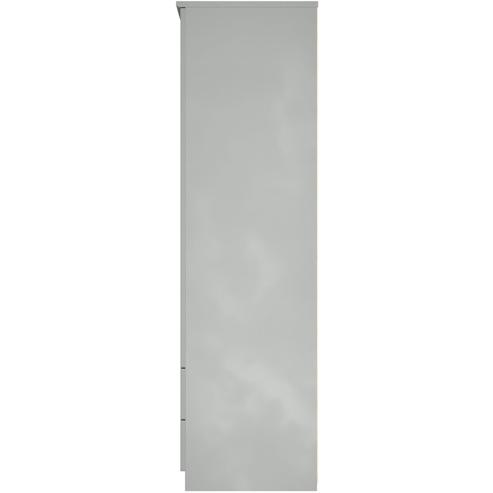 Crowndale Camden 2 Door 2 Drawer Grey Gloss and Dusk Grey Wardrobe Ready Assembled Image 3