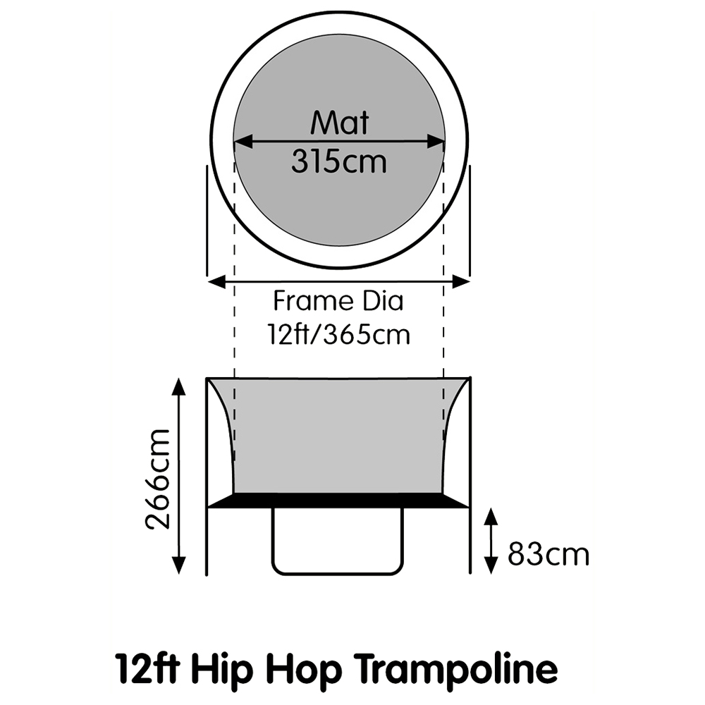 TP 12ft Hip Hop Trampoline Image 8