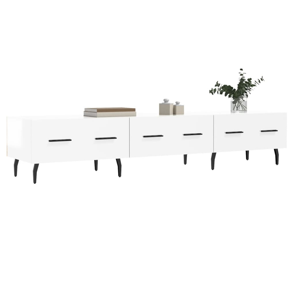 vidaXL 3 Drawer White TV Cabinet Image 3