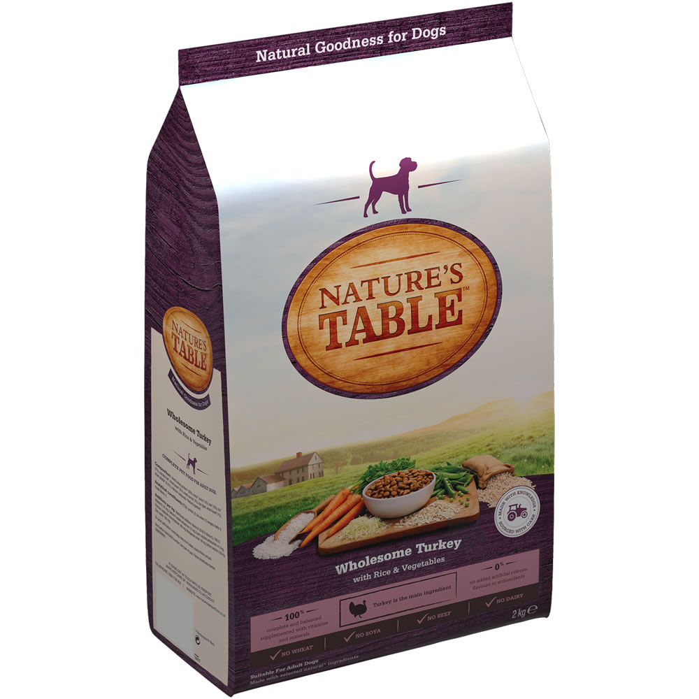 Natures Table Dog Complete Dry Adult Turkey with Rice & Vegetables 2kg Image 1
