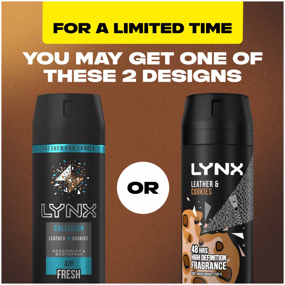 Lynx Body Spray Leather and Cookies 150ml Image 5