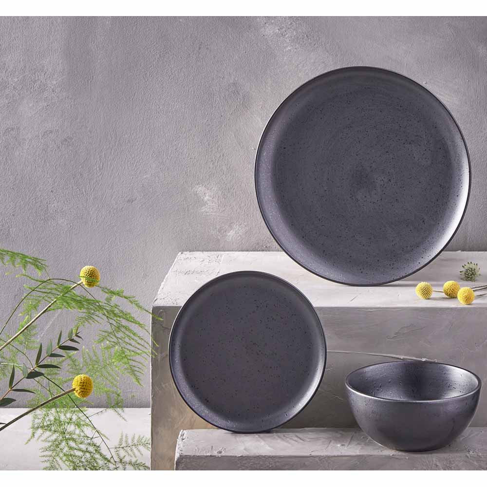Wilko Black Fusion Dinner Set 12 Piece Wilko