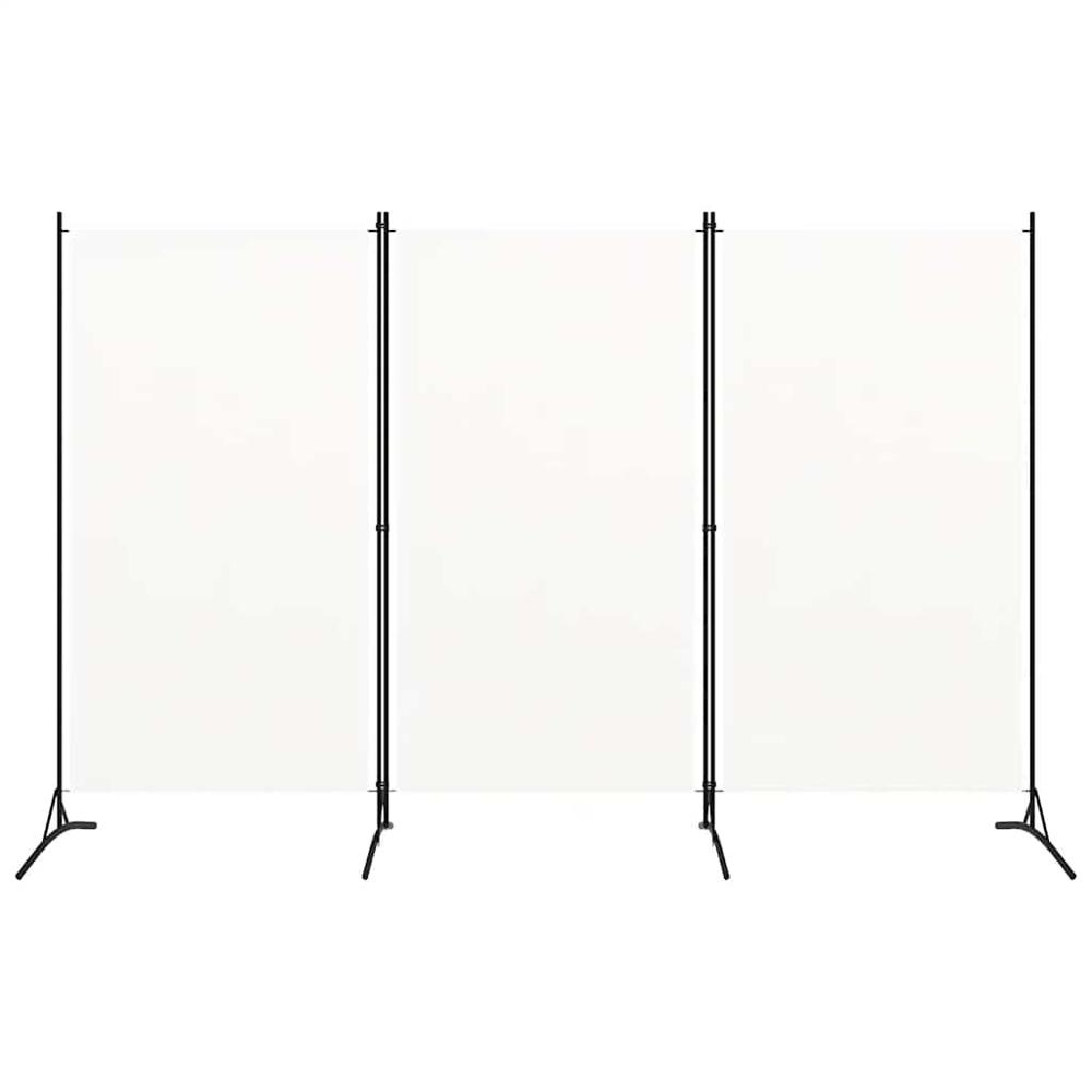 vidaXL Fabric White 3 Panel Room Divider 260 x 180cm Image 2