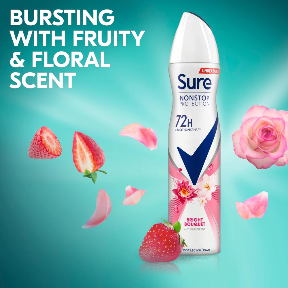 Sure Bright Bouquet Non Stop Advanced Anti Perspirant Deodorant 250ml Image 5