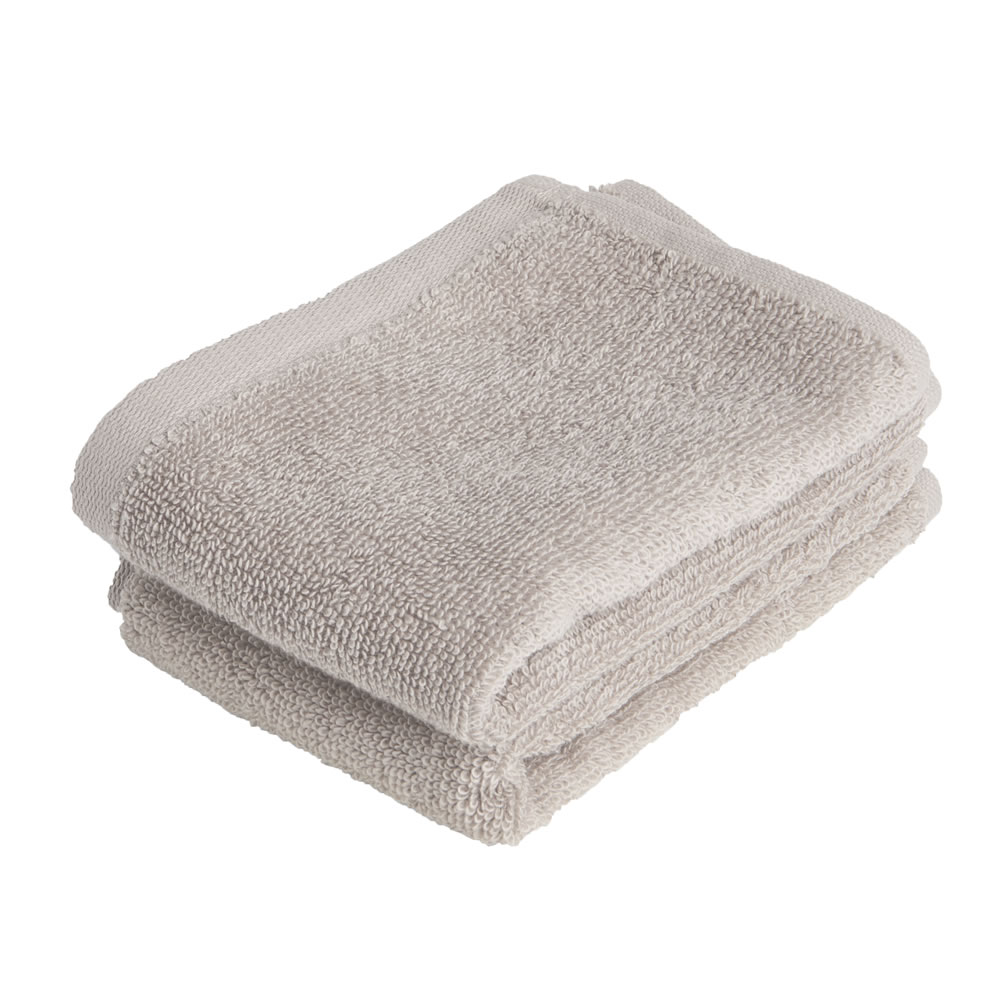 Wilko Supersoft Natural Face Cloths 2 pack Wilko