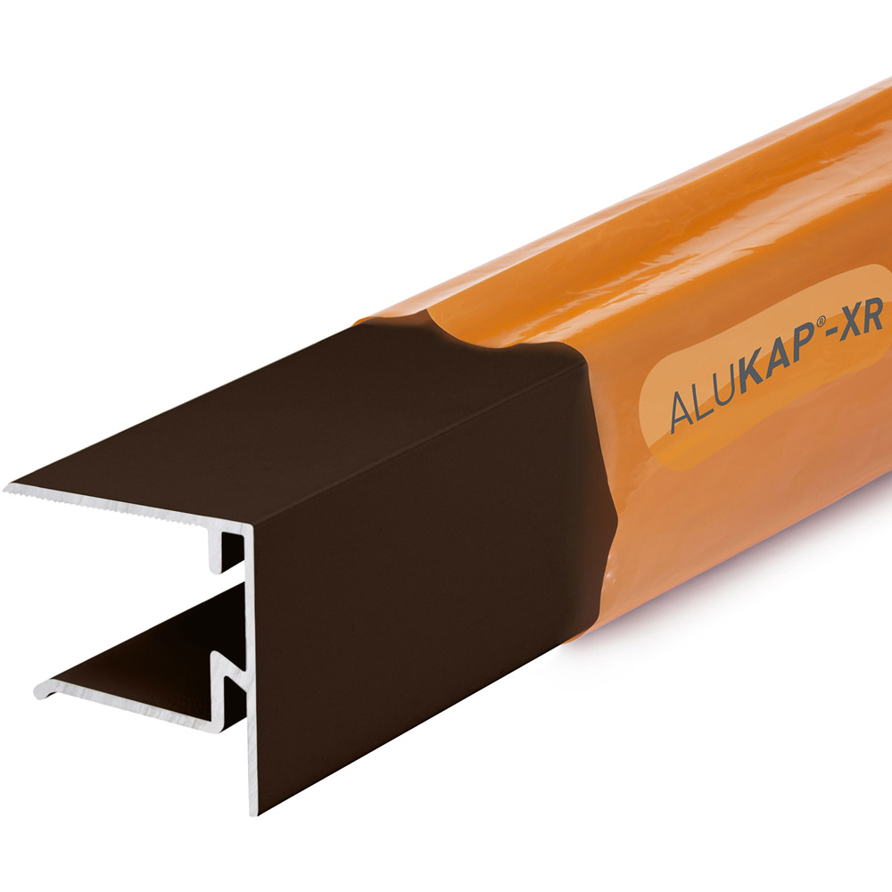 Alukap-XR 25mm Brown End Stop Bar 2.4m Image 1
