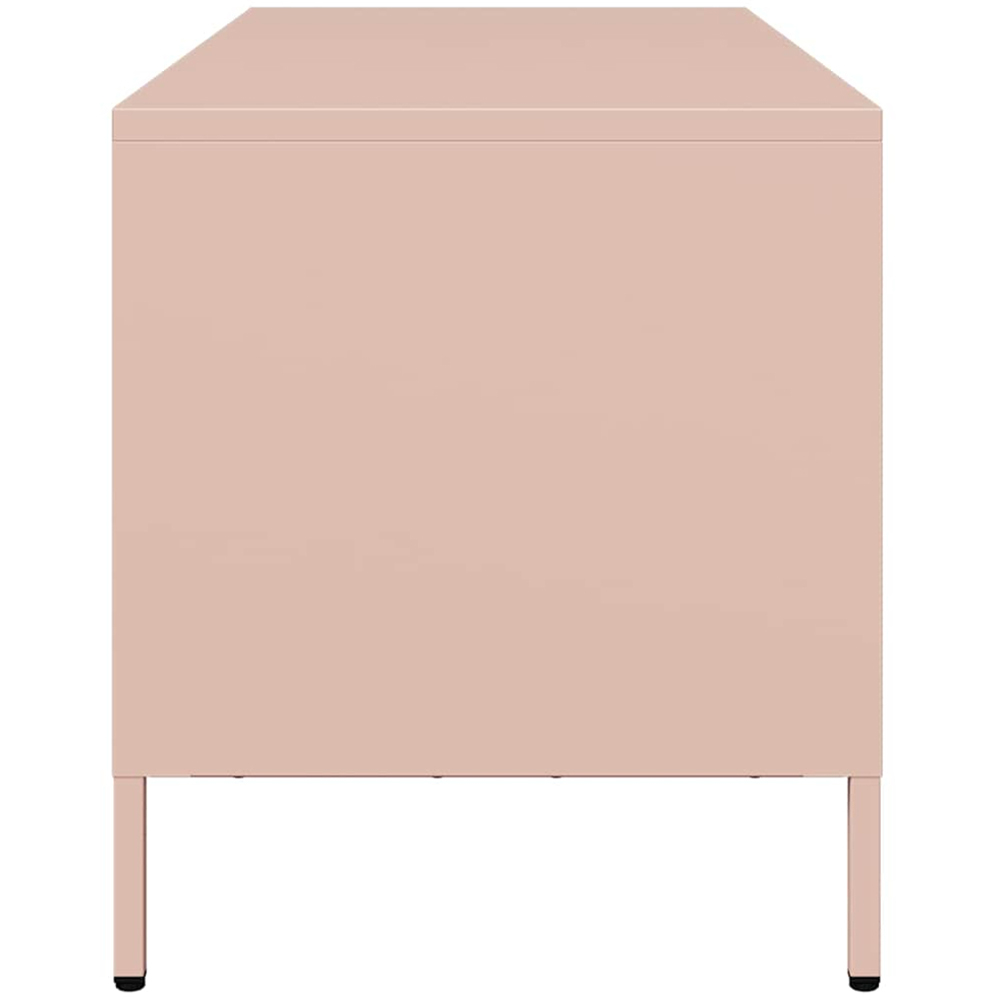 vidaXL 3 Drawer 3 Shelf Pink Steel Industrial Style TV Cabinet Image 5