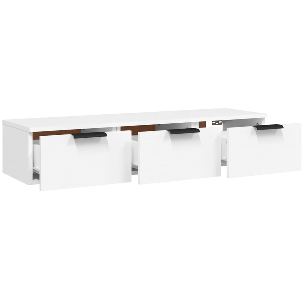 vidaXL 3 Drawer White Wall Cabinet Image 5
