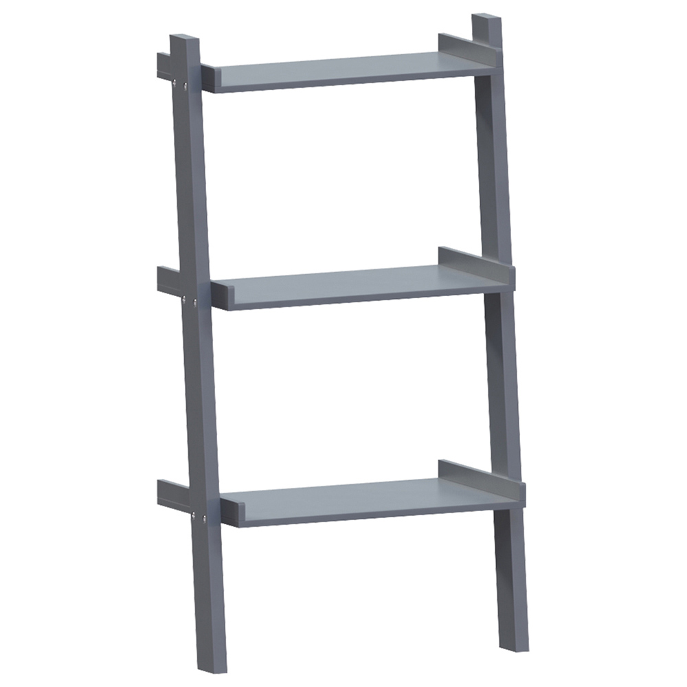 Vida Designs York 3 Shelf Grey Ladder Bookcase Image 2