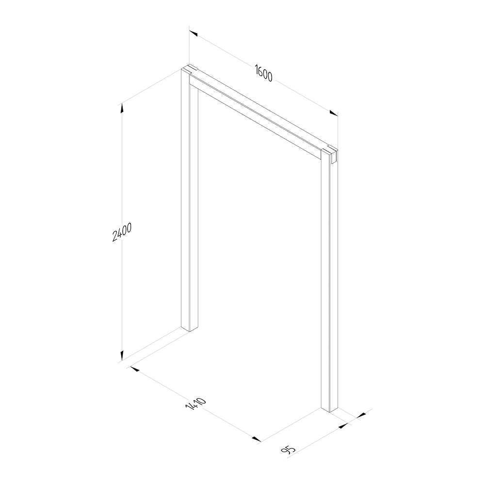 Forest Garden 3 Sleeper Arch Set with Trellis Sides Image 5