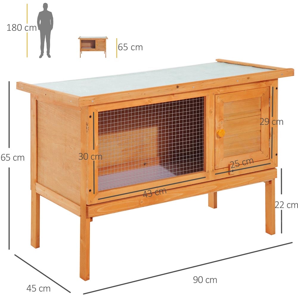 Pawhut wooden rabbit hutch top