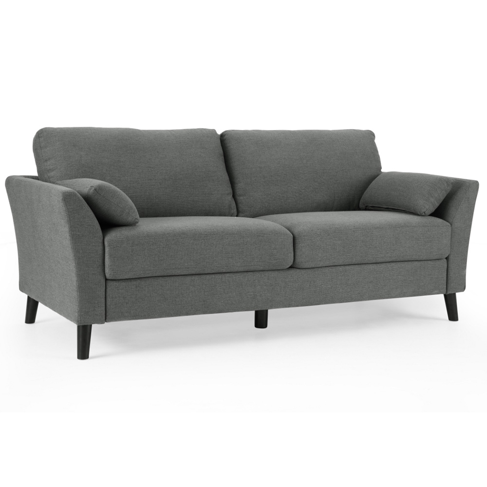 Home Detail Stella 3 Seater Grey Velvet Sofa Image 2
