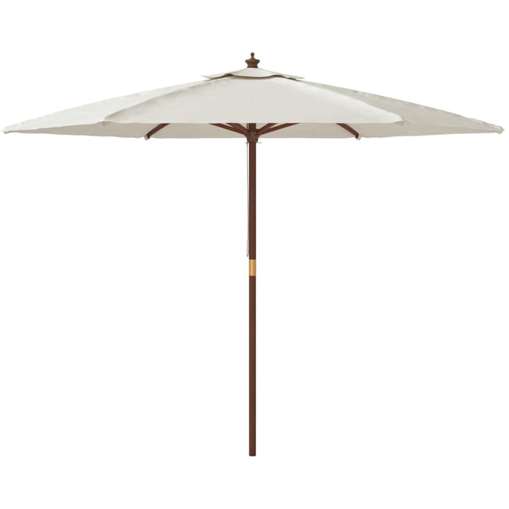 vidaXL White Garden Parasol 2.4 x 2.9m Image 3