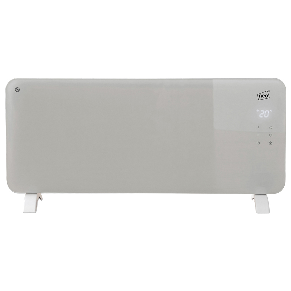 Neo White Wi-Fi Electric Tempered Glass Panel Heater Image 1