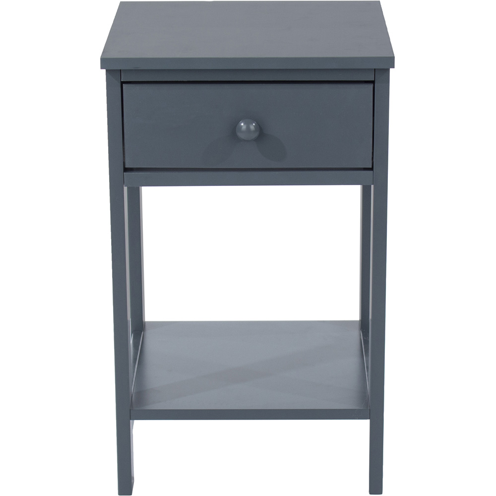 Shaker Single Drawer Midnight Blue Petite Bedside Table Image 5