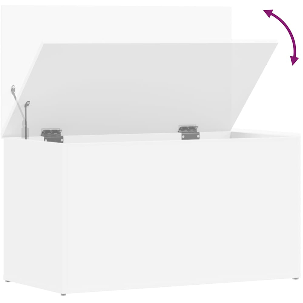 vidaXL White Wooden Storage Chest Image 5