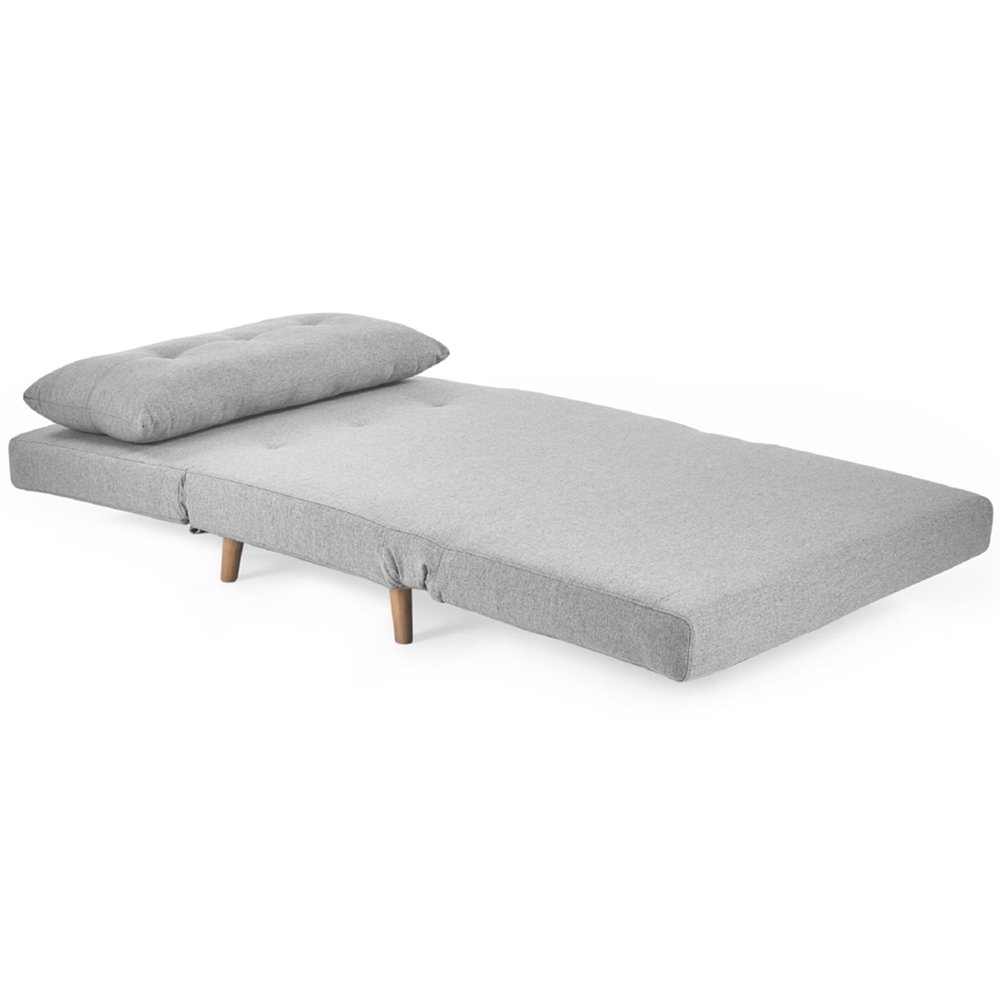Julian Bowen Rowan Single Seater Grey Button-Tufted Sofa Bed Image 3