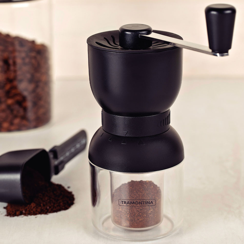 Tramontina Black Manual Coffee Grinder with Ceramic Burr Image 4
