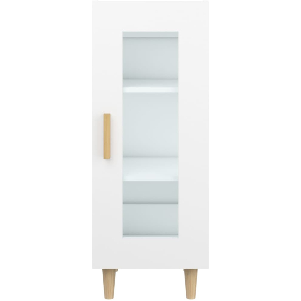 vidaXL Single Glass Door White Sideboard Image 4