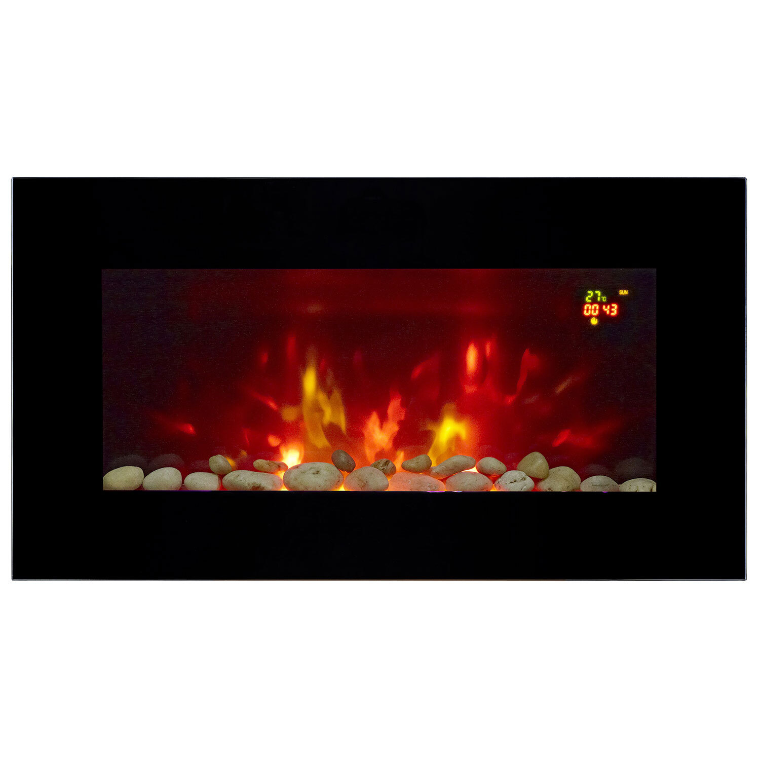 MyHome Chamonix Wall Mounted Electric Fire Suite Black Image 5