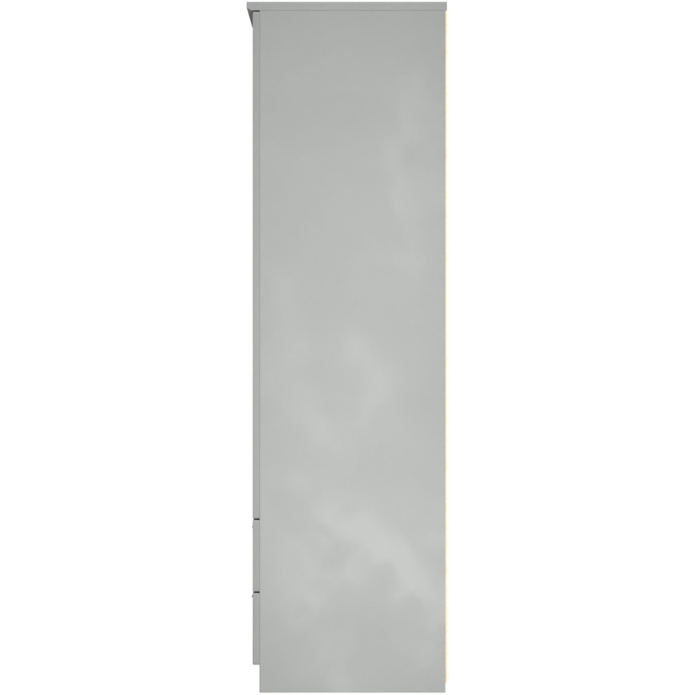 Crowndale Knightsbridge 2 Door 2 Drawer Grey Gloss and Dusk Grey Wardrobe Ready Assembled Image 6