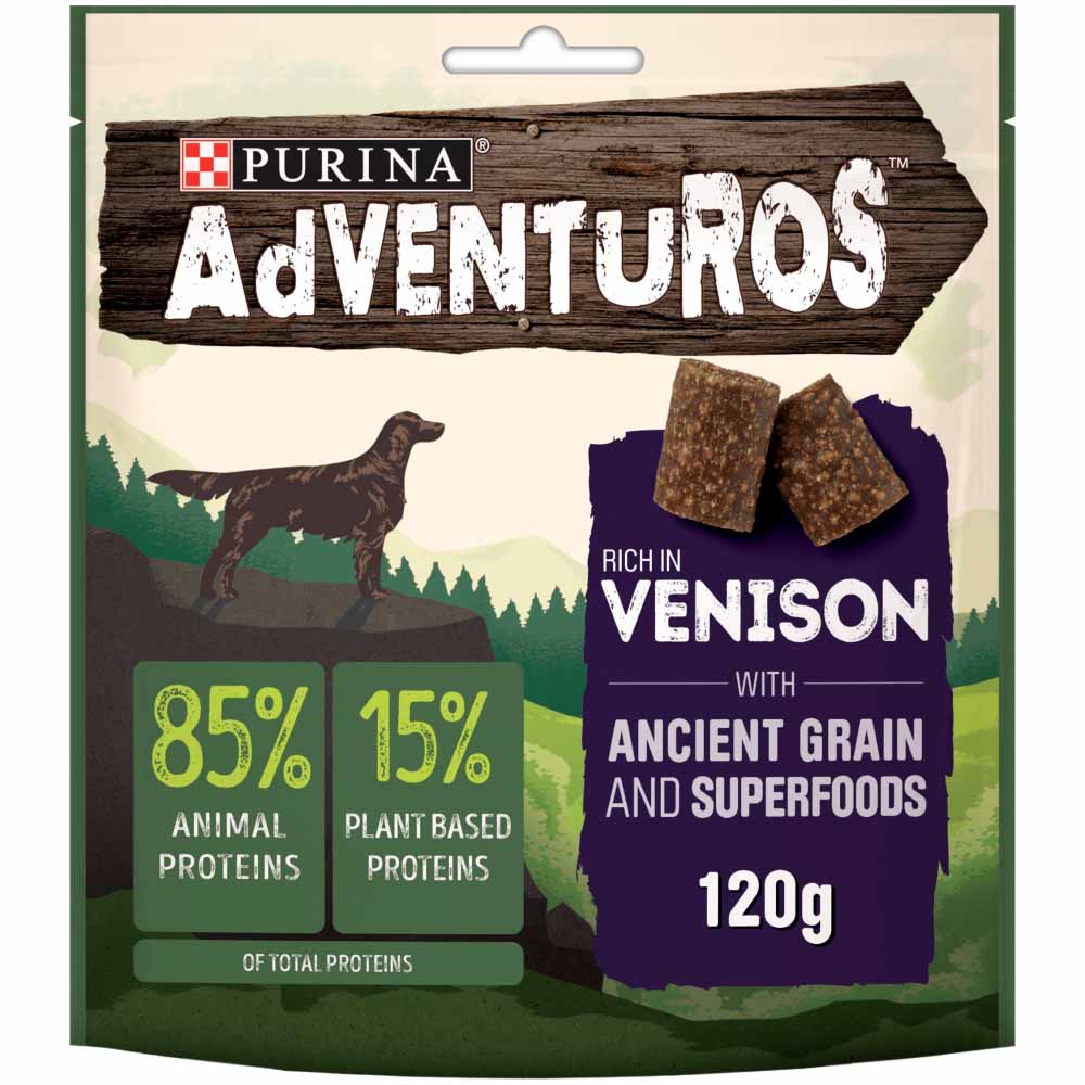 Adventuros Ancient Grain Dog Treat Venison 6 x 120g Image 1