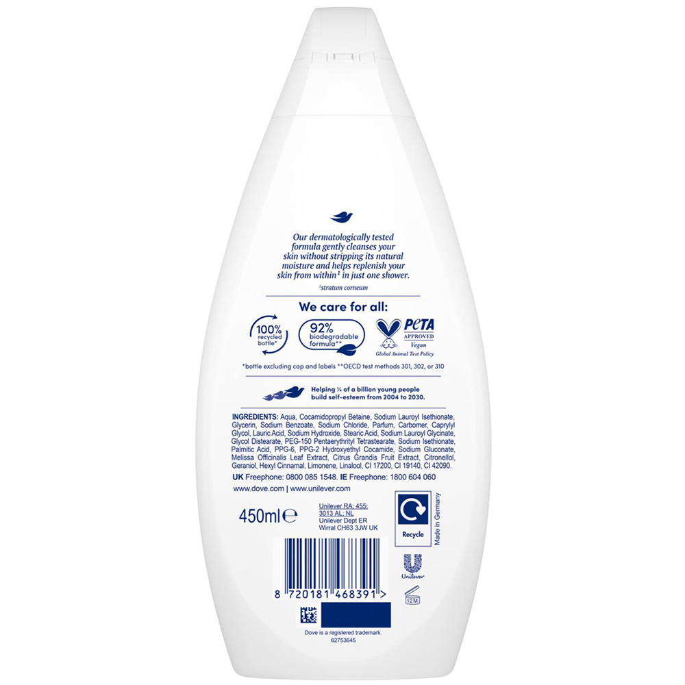 Dove Fruity Nourish Soft and Smoother Skin Body Wash 450ml 12 Pack Image 3