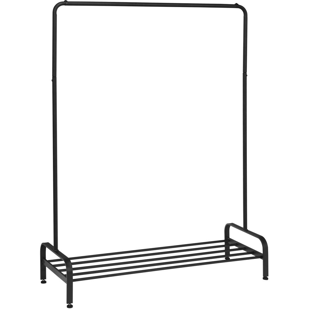 Costway Single Shelf Metal Garment Rack with Hanging Rail Image 1